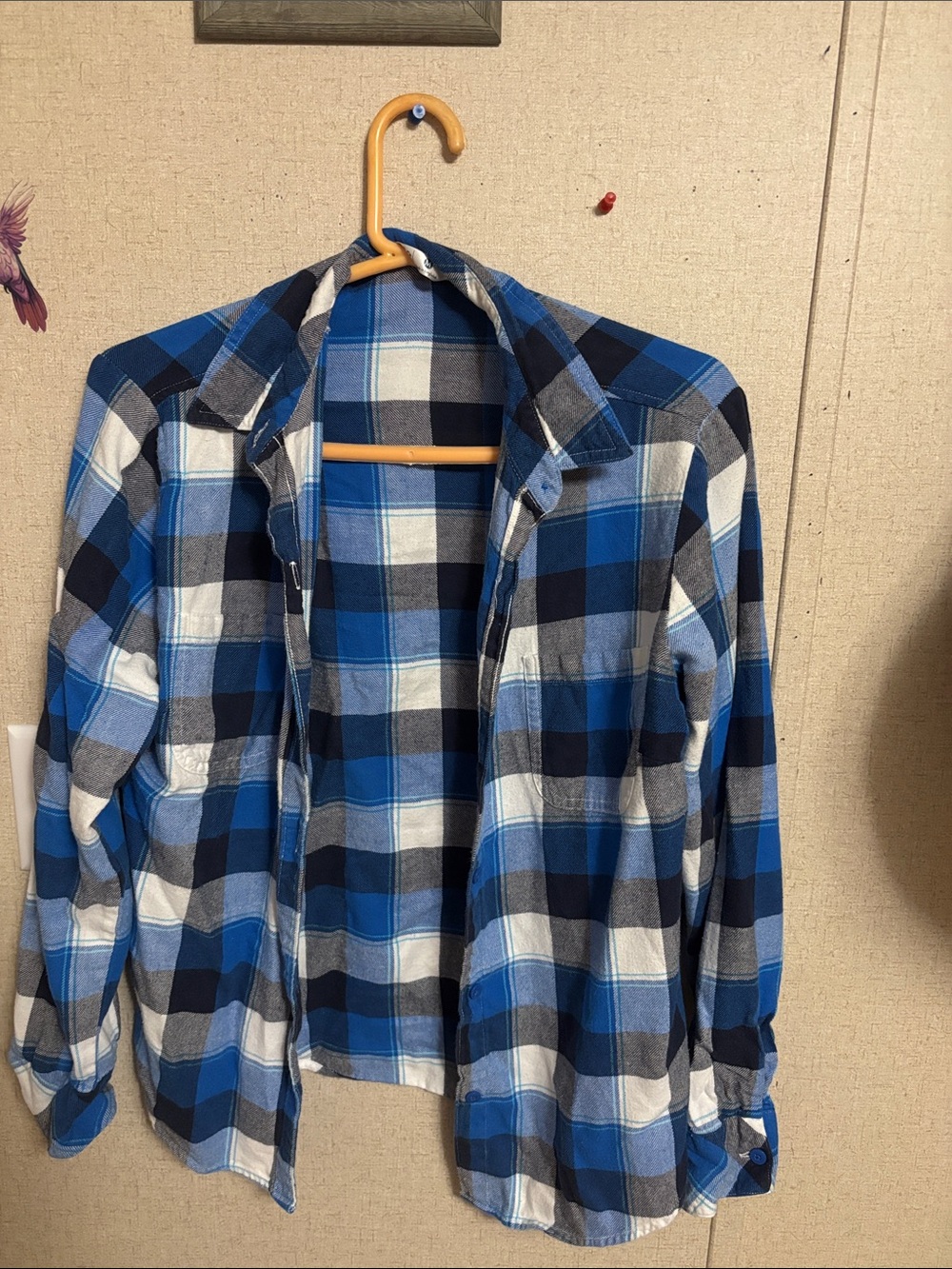 Riders by Lee Blue and Navy Plaid Shirt